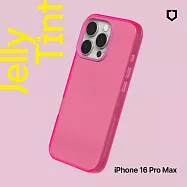 犀牛盾 iPhone 16 Pro Max(6.9吋) JellyTint 透明防摔手機殼-相機鍵開孔版(終身黃化保固) - 粉漾桃
