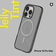 犀牛盾 iPhone 16 Pro Max(6.9吋) JellyTint(MagSafe兼容)磁吸透明防摔手機殼-相機鍵開孔版(終身黃化保固) - 酷墨灰