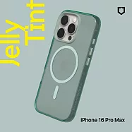 犀牛盾 iPhone 16 Pro Max(6.9吋) JellyTint(MagSafe兼容)磁吸透明防摔手機殼-相機鍵開孔版(終身黃化保固) - 憂墨綠