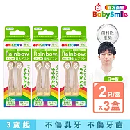 日本BabySmile 刷頭替換組 2只/組 x3 (適用S-204、S-205、S-206兒童電動牙刷機款) 硬毛x3盒/組