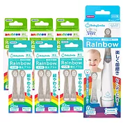日本BabySmile 刷頭替換組 2只/組 x6 加碼再贈 S-204 兒童電動牙刷 軟+硬 各*3+贈S-204牙刷(藍)