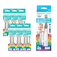 日本BabySmile 刷頭替換組 2只/組 x6 加碼再贈 S-204 兒童電動牙刷 軟毛刷頭*6+贈S-204牙刷(藍)