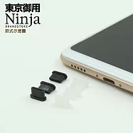 【東京御用Ninja】Apple iPhone 16/16 Pro (2024年版)專用USB Type-C傳輸底塞(黑+透明套裝超值組)各3入裝