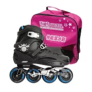 成功 成人平花直排輪 (附鞋帶-可手提、後背) 41號(25cm) 粉色鞋袋