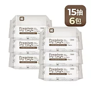 韓國MOTHER-K 頂級乾溼兩用紙巾- 純棉(15抽)-6包組