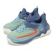 Nike 籃球鞋 Giannis Immortality 4 PS 中童 藍黃 魔鬼氈 小朋友 運動鞋 字母哥 FZ6733-400 14cm BLUE/ORANGE