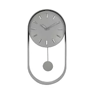 HERA質感金屬8吋搖擺掛鐘時鐘(三色可選) 晶亮銀色