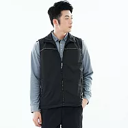 【遊遍天下】男女款抗UV防風防潑水背心 GV1005黑棕格(S-5L 大尺碼) L 黑棕色