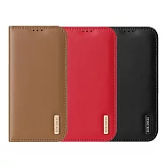 DUX DUCIS Apple 蘋果 iPhone 16系列 Hivo 真皮保護套 側翻皮套 保護套 手機套 可站立 可插卡 -16-黑色