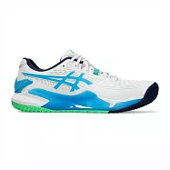 Asics GEL-Resolution 9 OC 2E [1041A378-103] 男 網球鞋 寬楦 亞洲大師賽 白 27cm 白/水藍