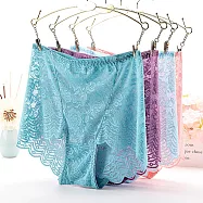 【太力】3件組性感玫瑰蕾絲無痕內褲(獨立包裝) 大碼(607)顏色隨機不重複