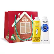 L’OCCITANE 歐舒丹 新版經典護手霜30MLX2禮袋組-聖誕交換禮物-公司貨 乳油木+果漾馬鞭草