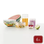 《LEKUE》西班牙 矽膠保鮮蓋6件 | 收納 環保 外帶 防潮 發酵