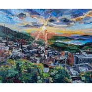 【玲廊滿藝】胡令豪-九份天光53x65cm