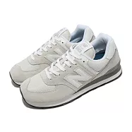 New balance 休閒鞋 574 灰 白 IU 李知恩 NB 淺灰 麂皮 男鞋 女鞋 韓國 情侶鞋 ML574EVWD 22.5cm GREY/BEIGE