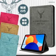VXTRA 紅米Redmi Pad SE 8.7吋 北歐鹿紋風格平板皮套 立架保護套 醇奶茶棕