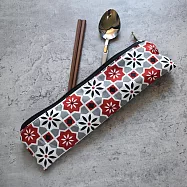 《梵緹希》外出餐具組_花磚 紅