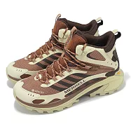 Merrell 戶外鞋 Moab Speed 2 Mid GTX 男鞋 米白 磚紅 防水 中筒 黃金大底 登山鞋 ML037791 27.5cm NUTSHELL