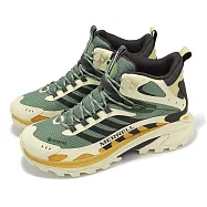 Merrell 戶外鞋 Moab Speed 2 Mid GTX 男鞋 米白 綠 防水 中筒 黃金大底 登山鞋 ML037793 25cm HEDGE GREEN