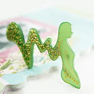 【PinkyPinky Boutique】長髮美人水鑽髮夾 (綠色)