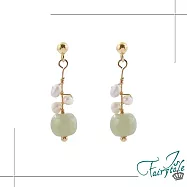 【伊飾童話】銀和田玉*日式氣質珍珠耳環