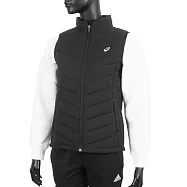 Asics [2032C927-001] 女 羽絨 背心 運動 休閒 修身版 立領 保暖 舒適 輕薄 拉鍊口袋 冬季 黑 M 黑