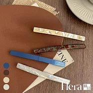 【Hera赫拉】醋酸ins髮飾彈簧一字夾細長方四入組 H113101402-3 無 藏青色+米黃色+湖藍咖+人魚姬