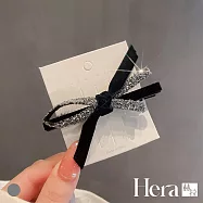 【Hera赫拉】小香風水鑽交叉蝴蝶結髮夾 H113101406 無 銀色