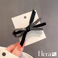 【Hera赫拉】小香風水鑽交叉蝴蝶結髮夾 H113101406 無 槍黑色