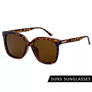 【SUNS】抗UV太陽眼鏡 時尚大框百搭質感墨鏡 網紅抖音款 男女同款 S229 玳瑁色