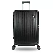 DF travel -Captain(里昂)前開式內崁式密碼鎖可加大避震飛機輪29吋行李箱-多色可選 黑色