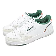 Reebok 休閒鞋 Phase Court 男鞋 白 綠 麂皮 復古 低筒 板鞋 小白鞋 100201247 29cm WHITE/WHITE/GREEN