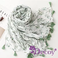 【Decoy】韓版春夏*氣質優雅簡約流蘇披肩圍巾/綠