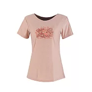 ADISI 浪花洞洞排汗透氣T-bra上衣(3D輕透彈力胸墊) AU2411115 (S-2XL)|透氣網洞 吸濕排汗 快乾 輕量 彈性 排汗衣 M 豆沙粉