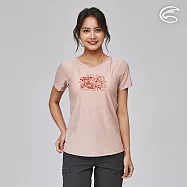 ADISI 浪花洞洞排汗透氣T-bra上衣(3D輕透彈力胸墊) AU2411115 (S-2XL)|透氣網洞 吸濕排汗 快乾 輕量 彈性 排汗衣 L 豆沙粉