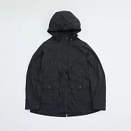 ADISI 女抗UV平織彈性軍裝可拆帽抽繩夾克 AJ2411002 (S-2XL)|輕量 快乾 速乾 彈性 透氣 防曬外套 M 極限黑