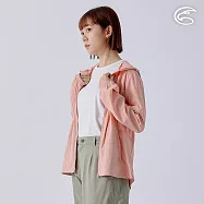ADISI 女抗UV平織彈性連帽收腰夾克 AJ2411003 (S-2XL)|輕量 快乾 速乾 彈性 透氣 防曬外套 L 香桃粉