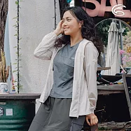 ADISI 女抗UV平織彈性連帽收腰夾克 AJ2411003 (S-2XL)|輕量 快乾 速乾 彈性 透氣 防曬外套 XL 白堊色