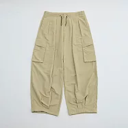 ADISI 女單向導濕環保紗速乾寬版繭型長褲 AP2411054 (S-L)|工裝感 吸濕 排汗 快乾 防潑水 撥水 M 獵卡