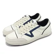 Vans 休閒鞋 Lowland CC JMP R 男鞋 女鞋 米白 藍 皮革 麂皮 復古 情侶鞋 板鞋 VN0007P2KE6 26.5cm MARSHMALL/NAVY