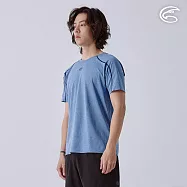 ADISI 男超透氣智能抑菌短袖野跑衣 AL2411085 (S-3XL)|抗UV 透氣 快乾 抗菌 除臭 排汗衣 運動上衣 XL 原力藍