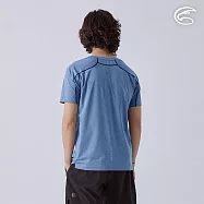 ADISI 男超透氣智能抑菌短袖野跑衣 AL2411085 (S-3XL)|抗UV 透氣 快乾 抗菌 除臭 排汗衣 運動上衣 2XL 原力藍