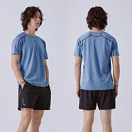 ADISI 男超透氣智能抑菌短袖野跑衣 AL2411085 (S-3XL)|抗UV 透氣 快乾 抗菌 除臭 排汗衣 運動上衣 3XL 原力藍