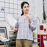 ADISI 女N66四面彈透氣速乾半開襟格紋衫 AL2311069 (S-XL)|防曬 抗UV 排汗 快乾 彈性 四向彈 L 珊瑚紫格