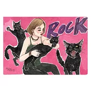 【玲廊滿藝】桂桑比illustration-搖滾?貓爆裂貝斯 29.7x21cm