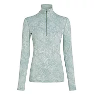 【紐西蘭Icebreaker 】女 Vertex 高領半開襟長袖上衣-260-若芽綠/白線條 XL 若芽綠/白線條