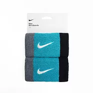 Nike Swoosh [AC2287-017] 加長腕帶 護腕 2入 運動 跑步 打球 健身 訓練 吸濕排汗 水藍 灰 FREE 水藍/灰