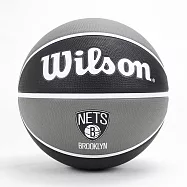 Wilson NBA Team Tribute [WTB1300XBBRO] 籃球 7號 隊徽球 室外 黑灰 FREE 灰/黑