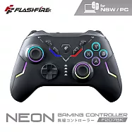 FlashFire NEON 遊隼無線高效能手把 PC Switch iOS Android 附2.4G無線接收器 黑