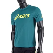 Asics [K31415-82] 男女 短袖 T恤 運動 透氣 吸濕 快乾 抗UV 台灣製 延續 綠 M 綠/黃
